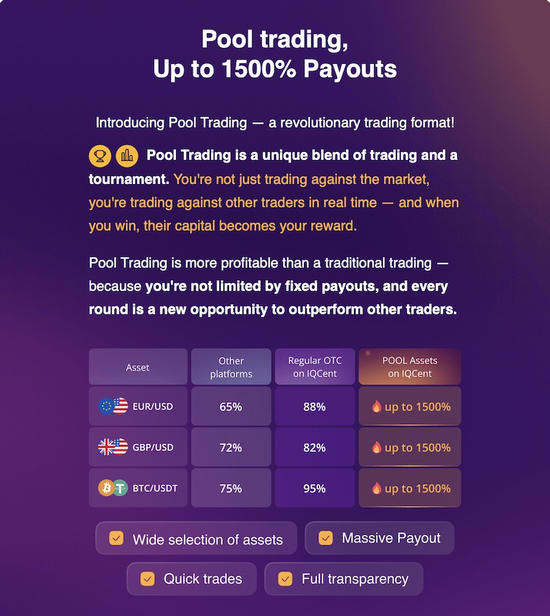 IQCent Launches Revolutionary Pool Trading with Payouts Up to 1500%